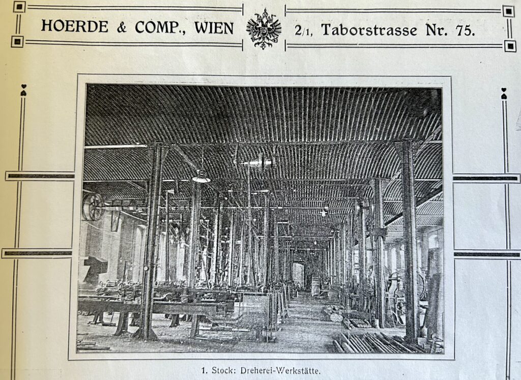 Foto aus einem Werbekatalog der Hoerde-Fabrik. 